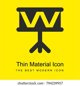 Music instruments bright yellow material minimal icon or logo design