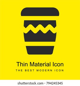 Music instruments bright yellow material minimal icon or logo design