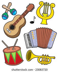 Music instruments collection 1 - vector illustration.