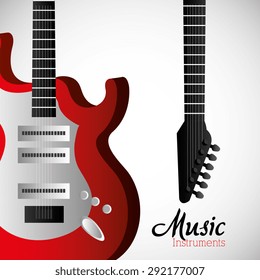 Music instruments design, vector illustration eps 10.