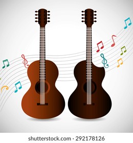 Music instruments design, vector illustration eps 10.