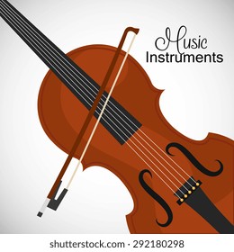 Music instruments design, vector illustration eps 10.