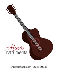 Music instruments design, vector illustration eps 10.