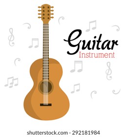 Music instruments design, vector illustration eps 10.