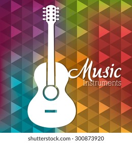 Music instruments design, vector illustration eps 10.