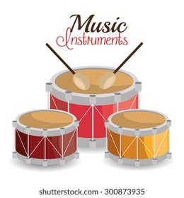 Music instruments design, vector illustration eps 10.