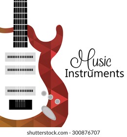 Music instruments design, vector illustration eps 10.