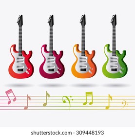 Music instruments design, vector illustration eps 10.