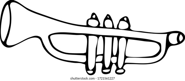 Music Instruments - hand drawn in vector. 