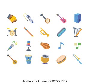 Music Instruments, music icon set