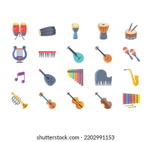 Music Instruments, music icon set