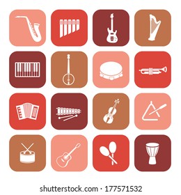 music instruments icons