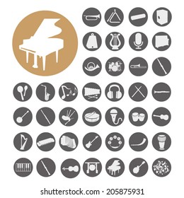 Music Instruments icons set