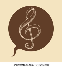 Music instruments and notes graphic design, vector illustration eps10
