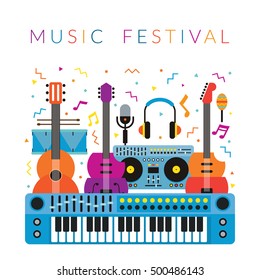 Music Instruments Objects Background, Festival, Event, Live, Concert