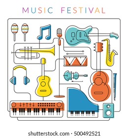 Music Instruments Objects Background, Festival, Event, Live, Concert