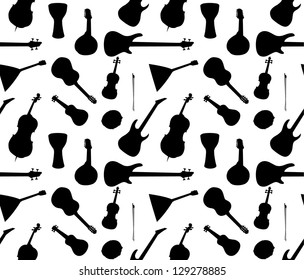 music instruments pattern