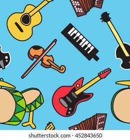 music instruments pattern