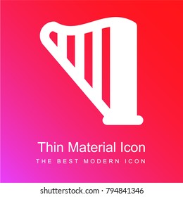 Music instruments red and pink gradient material white icon minimal design