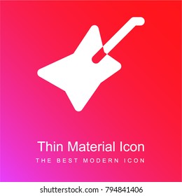 Music instruments red and pink gradient material white icon minimal design