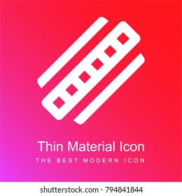 Music instruments red and pink gradient material white icon minimal design