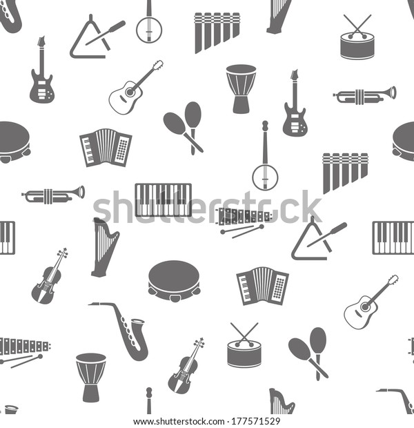 music instruments seamless\
pattern