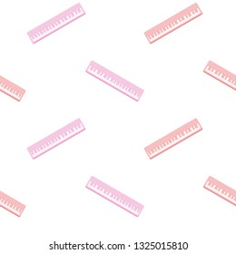 Music Instruments Seamless Vector Keyboard Repeat Pattern. Geometric Pastel Color Background. Clean Minimal Design for wrapping paper, stationery or textiles.