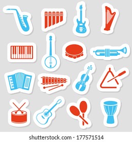 music instruments stickers