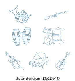 music instruments. Vector icons