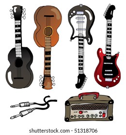 music instruments-guitars