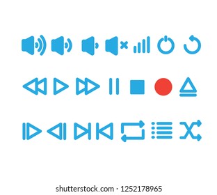 music interface icons