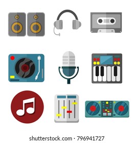 Music Intrument Equipment Vector Illustration Graphic Set