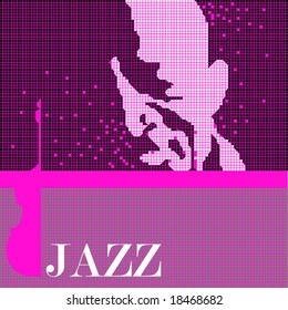 Music and Jazz. Face.