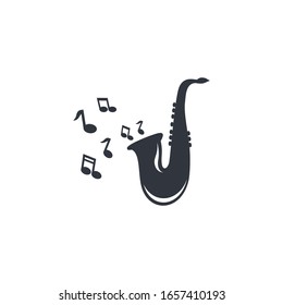 Musik-Jazz-Logo-Symbol Vektorillustration