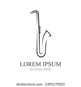 music jazz logo icon vector illustration