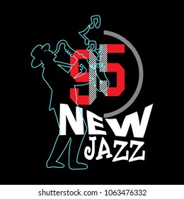 music jazz player silhouette t shirt vector