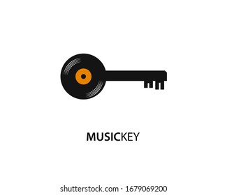 music key creative logo design