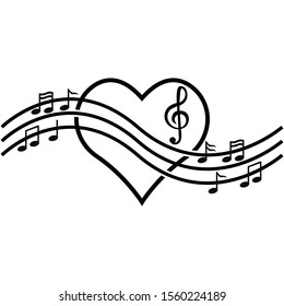 43,337 Heart music notes icon Images, Stock Photos & Vectors | Shutterstock