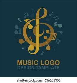 Music key logo design.
Musical theme template.