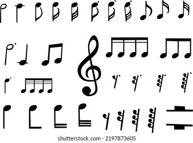 Music key note song illustration vector