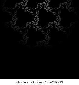 Music key pattern black white top focus
