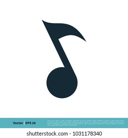 Music Key Tone Icon Vector Logo Template Illustration Design. Vector EPS 10.