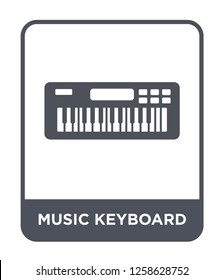 music keyboard icon vector on white background, music keyboard trendy filled icons from Music and media collection, music keyboard simple element illustration