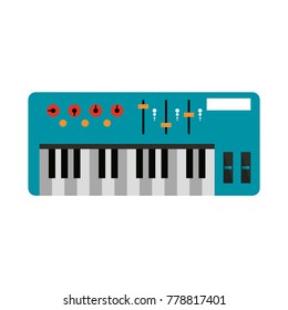 Music keyboard isolated