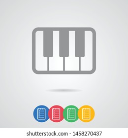 A music keyboard of Midi and piano . icon isolated on white background. Line for infographic, website or app. Vector. The sign of the music keyboard.