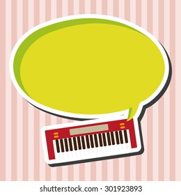 music keyboard theme elements vector,eps