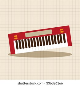 music keyboard theme elements vector,eps