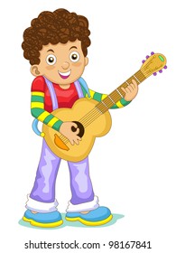 the music kid cute cartoon