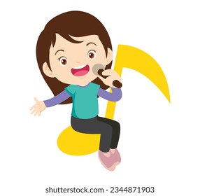 Music kids.Play music concept of music school.Cartoon dancing kids and kids with musical instruments.cute child musician various actions playing music