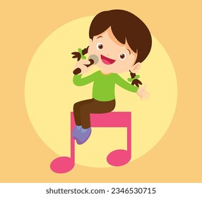 Music kids.Play music concept of music school.cute child musician various actions playing music